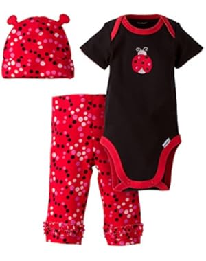 Clothing Baby Baby Girl 3 Piece Bodysuit, Cap, and Pant Clothes Set