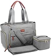 Breast Pump Bag, LOVEVOOK Diaper Bag Tote 3Pcs Set, Work Bag for Breastfeeding Mom with 15.6" Lap...