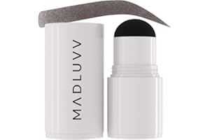 MADLUVV Brow Stamp Refill* - Color Stamp for Brows & Root Touch Up for Women & Men, Instantly Conceal Hair Loss, Grey Hair, Thinning Hair with Stain-Proof/Smudge-Proof Powder Formula (Dark Brown)