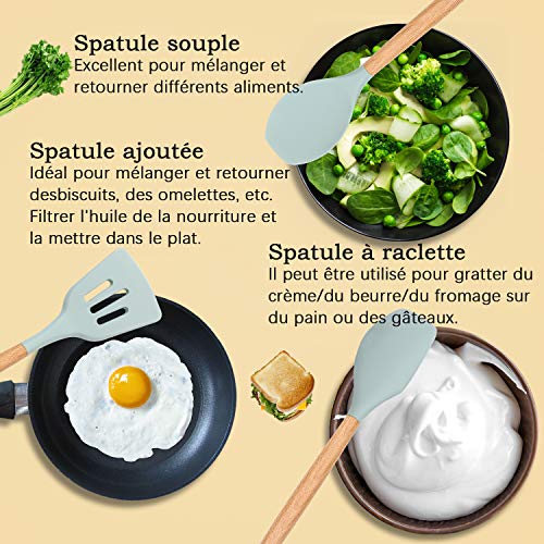 Set D'ustensiles De Cuisine 11 Pièces En Silicone - Clarik Ltd