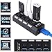 USB Hub for Ps4/Ps4 Slim/Ps4 Pro, 2win2buy 4 Port USB 3.0 Hub High Speed Splitter Expansion Cable Controller Charger Adapter with Individual Power Switches for Playstation 4 PS4 Slim Pro Xbox One,Mac