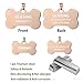 iMucci Colorful Dog Bone Personalized Customise ID Tag Cat Name & Phone Number Engraved Hangtag Card