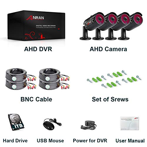 ANRAN 4 Channel 1080P Home Security Camera System 4ch CCTV DVR Recorder