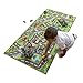 Kids Play Mat Car Rugs - Extra Long Road & Traffic Play Mat Rug - Anti Skid Thick Woven Carpet Colorful City Street Theme For Playing with Cars and Toys - Promotes Educational and Imaginative Safe Fun play