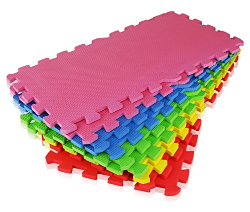 image for Angels 20 XLarge Foam Mats Toy ideal Gift, Colorful Tiles Multi Use, C