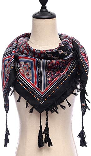 LABABAFA Women Scarf Square Cotton Shawls and Wraps Lady Tassels Foulard Winter Female Bandana hijabs