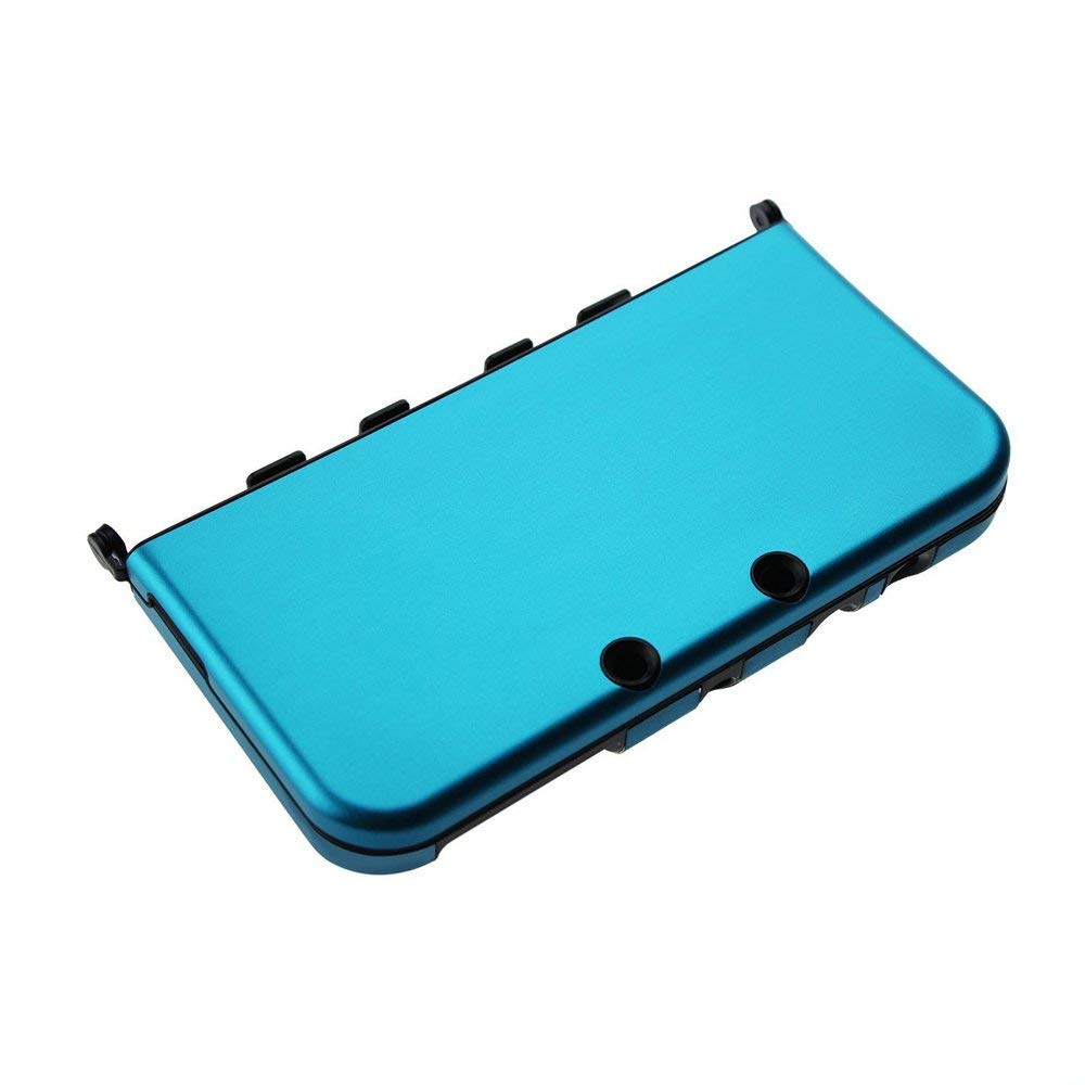OSTENT Hard Aluminium Case Cover Skin Protection Compatible with Nintendo New 3DS LL/XL Console - Light Blue