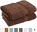 Superior Egyptian Cotton Pile Bath Towel Set of 2, Ultra Soft Luxury Towels, Thick Plush Essentials, Absorbent Heavyweight, Guest Bath, Hotel, Spa, Home Bathroom, Shower Basics, Chocolate