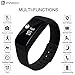 InnKoo Waterproof Activity Tracker, U8 Fitness Tracker Pedometer Watch Steps Calories Counter Smart Bracelet Wristband Sports Band Sleep Tracker, for Women Men Kids Seniors Bluetooth Sync (Black)