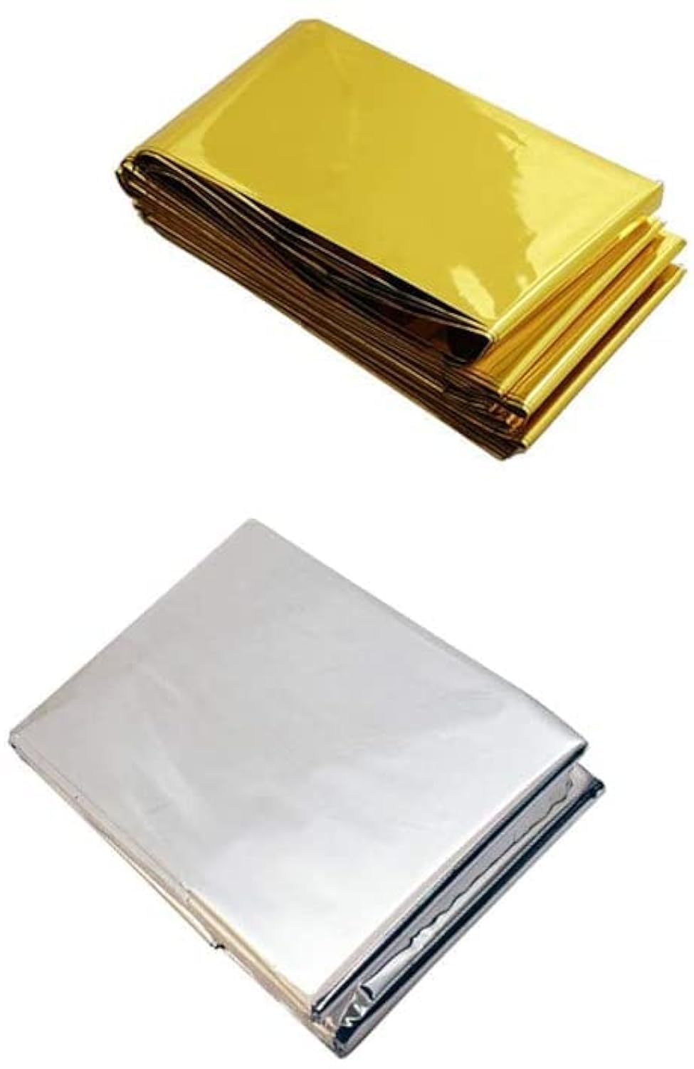 Horn Tools 210 * 160 CM Extra Large Emergency Blanket Foil Gold Waterproof, Mylar Survival Foil Blanket Warming for Camping Hiking Backpacking, First Aid Kit - Reusable - Extra Large (2 Pack)