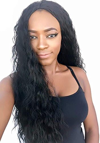 Full wig Hair Wigs Wavy Curly Natural Black Long Hair for Women Black Color