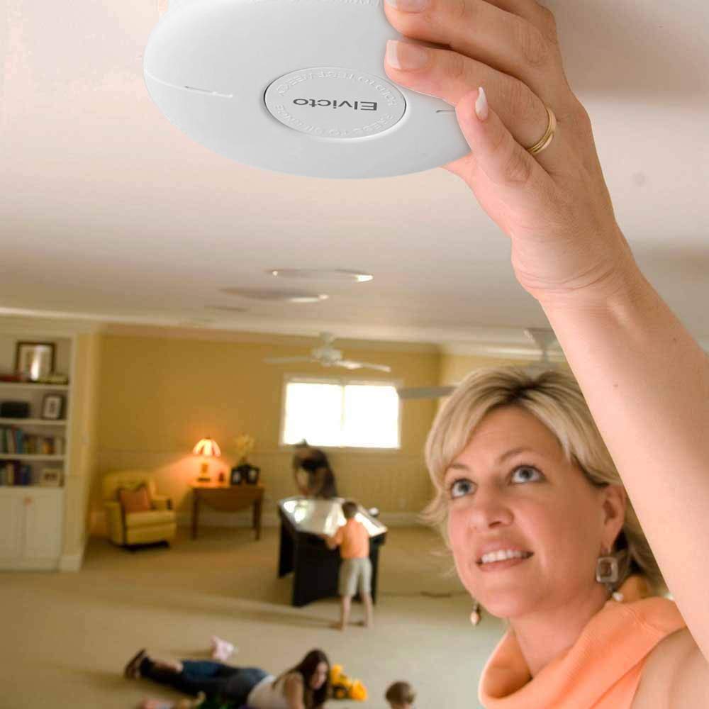 Elvicto Combination Photoelectric Smoke & Carbon Monoxide Detector 10 Year Battery Operated