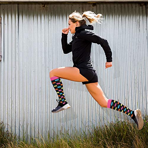 image for HLTPRO Compression Socks for Women & Men - Knee High Socks for Running