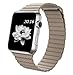 top4cus Apple Watch Band 38mm Leather Loop with Adjustable Magnetic Closure iWatch Band Replacement Bracelet Strap for Apple Watch 38mm Model Series 1 and Series 2 - Stone