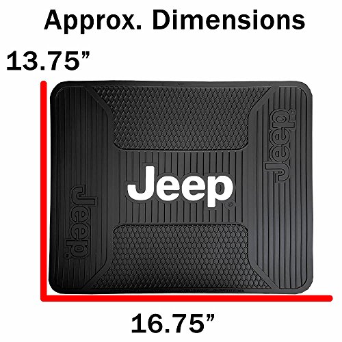 U.A.A. INC. 4PC Plasticolor Black Jeep Elite Heavy Duty Rubber Front Rear Floor Mats
