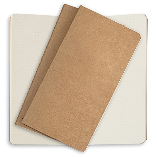 Traveler’s Notebook Paper Refill 3 Pack Cream Dotted Inserts for Refillable Leather Journals - 8.25