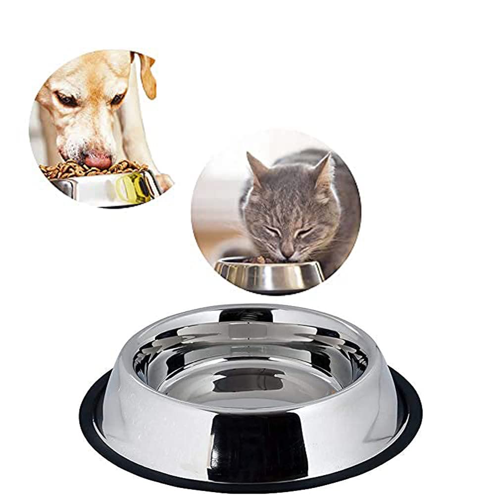 Kosma 24cm Stainless Steel Pet Bowl | Anti-Skid Dog & Cat Food Water Bowl | Feeding Dish