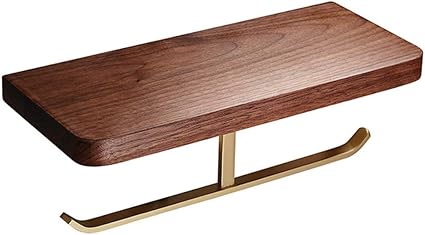 WNTHBJ Toallero De Papel, Toallero De Madera De Nogal Negro ...