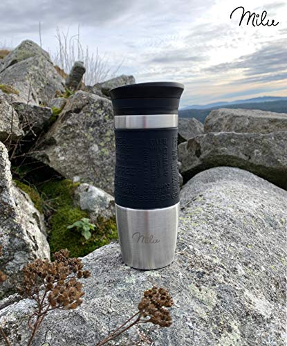 Milu-Thermobecher-Isolierbecher-Kaffeebecher-to-go-370ml-100-Auslaufsicher-Trinkbecher-aus-Edelstahl-Autobecher-doppelwand-Isolierung-Thermo-Becher-Travel-Mug-Rosa