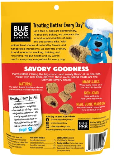 BLUE DOG BAKERY MARROWBAKES SNACKS | SMALL, CRUNCHY BEEF FLAVOR TREAT | NATURAL HEALTHY DOG TREATS, 12 OZ (PACK OF 1)
