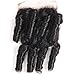 Molefi Brazilian Funmi Hair Curly Weave 3 Bundles with Lace Closure Spiral Curl Hair Bundles with 4x4 Closure 100% Human Hair Extensions 50g/pc Natural Black (8 8 8 +8)