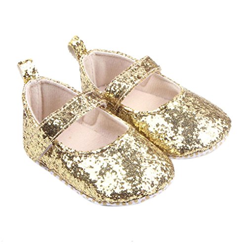 gold sequin baby shoes