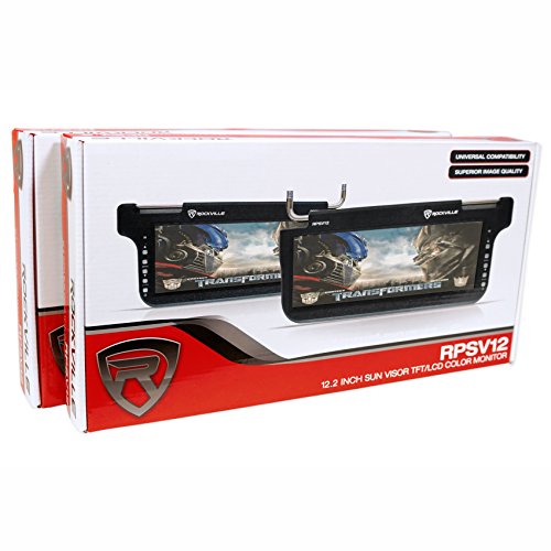 (2) Rockville RPSV12-BG 12.1" Beige/Tan Car Sun Visor Monitors/High Definition! - Thumbnail 4