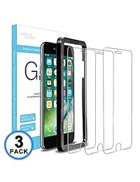 Novaeast - Protector de pantalla de cristal templado para iPhone 8, 7, 6S, 6, iPhone 6 [4,7 pulgadas], 3 + 1 paquete de garantía de por vida