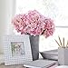 Butterfly Craze Pink Artificial Hydrangeas - Faux Silk Flowers for Wedding Bouquets, Fake Flower Arrangements, Home and Office Decorations - 3 Stems per Bundle
