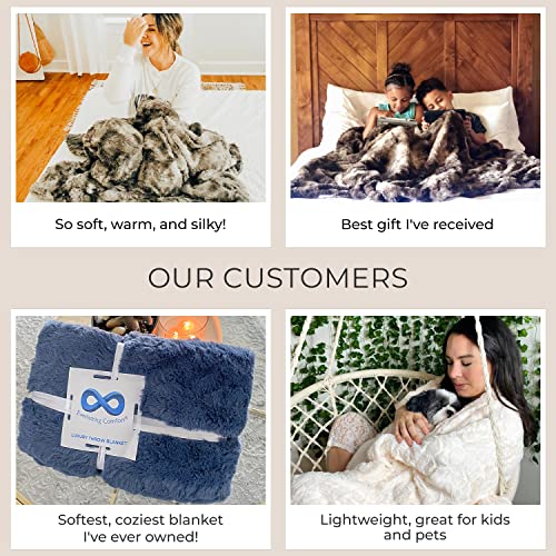 Luxury Plush Blanket Cozy, Soft, Fuzzy Faux Fur Throw Blanket for