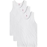 Hanes Mens Essentials Tank Top Pack, Midweight Cotton Tanks, Sleeveless Shirts, 3-Pack