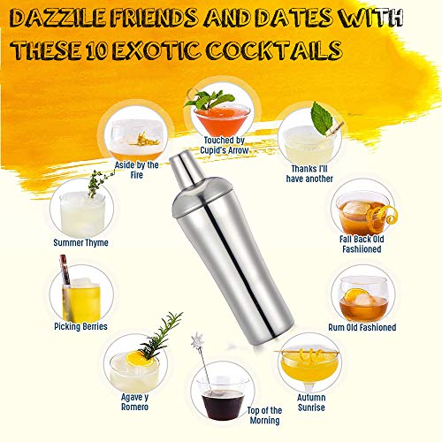 Cocktail Shaker, Martini ShakerBuilt in Strainer,Professional 18/8