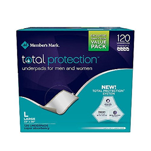 Members Mark Underpads 23" X 36" (120 Ct)