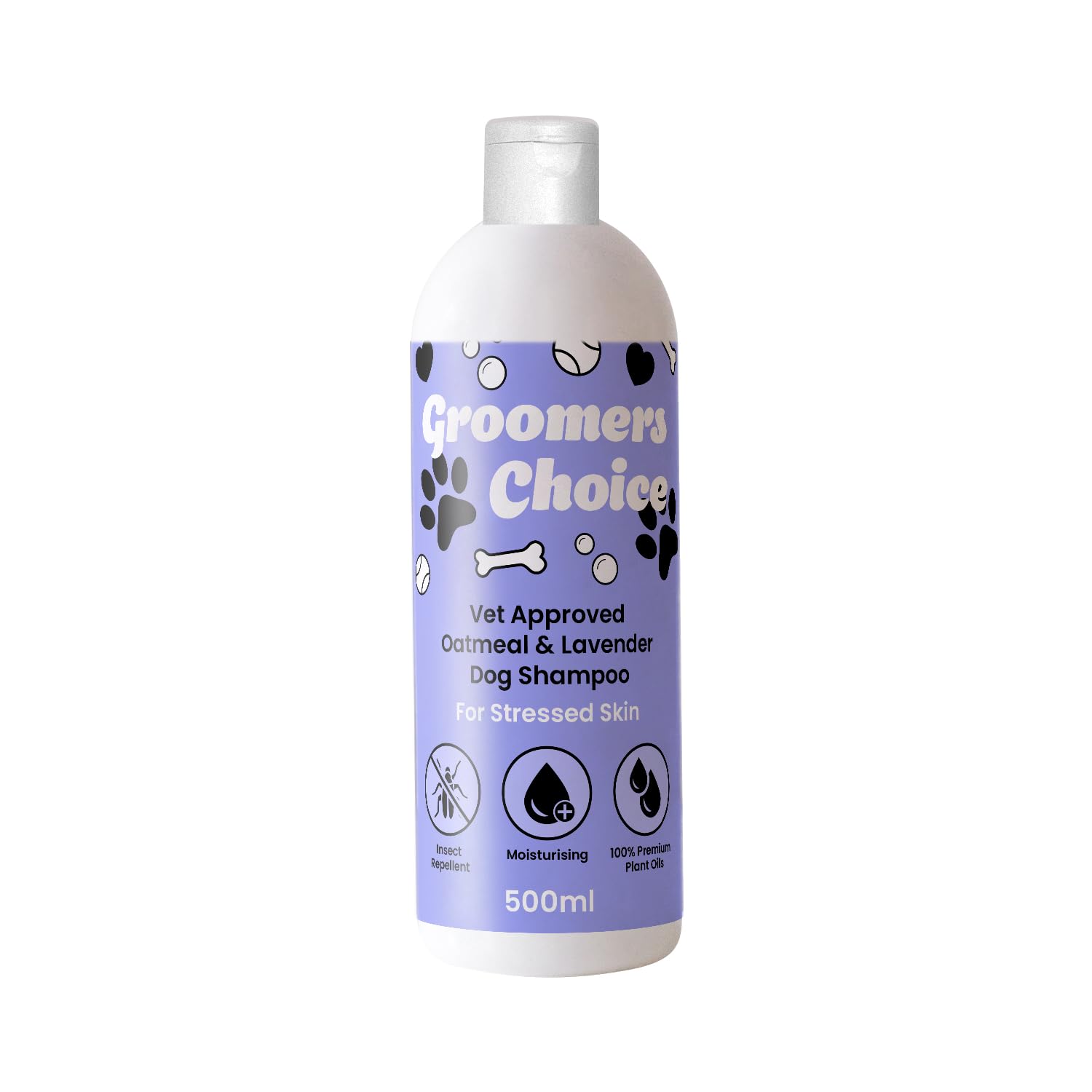 Groomers Choice Oatmeal & Lavender Dog Shampoo for Stressed Skin, 500ml