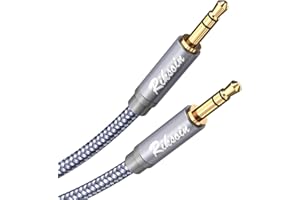 Aux Cord-3.5mm Male to Male Auxiliary Audio Cable [Shielded,Hi-Fi] Audiophile Aux Cable Nylon Braided for 3.5mm Headphone Jac