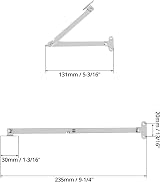 QWORK 4 Pcs Steel Drop Down Hinge Lid Stay Folding Hinge Furniture view 6