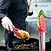 MEKBOK Kitchen Tongs Set - Salad & Grill Stainless Steel Serving Tongs with Silicone Tips - 9