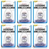 Listerine Healthy White, Interdental Floss, Oral Care And Hygiene, Mint, 30 Yards (Pack of 6)