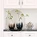 CASAMOTION Vases Hand Blown Art Glass Vase, Contemporary Stytle Centerpiece Vases for Table, Décor Gift Idea, Mixed (Grey Ombre)