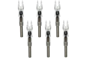 JIANZD Lighted Nocks for Arrows 6Pcs Led Archery Nocks with .204"/5.2mm Inside Diameter