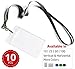 Durably Woven Lanyards & Vertical ID Badge Holders ~ Premium Quality, Waterproof & Dustproof ~ for Moms, Teachers, Tours, Events, Businesses, Cruises & More (10 Pack, Gray) by Stationery King