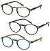 Gamma Ray Reading Glasses - 4 Pairs Flex Round Readers for Women and Men - 2.50