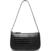 WSRYDJDL Small Purse for Women, Adjustable Shoulder Bags Crocodile Pattern Clutch Purse with Zipper Closure Retro