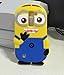 LG K7 / Tribute 5 Case, MobileCentral Cute Minion Soft Silicone Rubber Skin Protective Cover & Stylus Pen