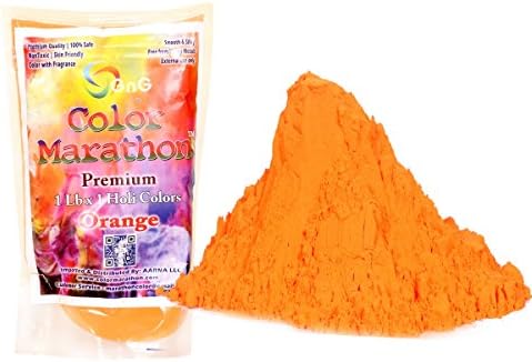 Premium Quality Holi Color Powder 2 Lb Orange Color bags