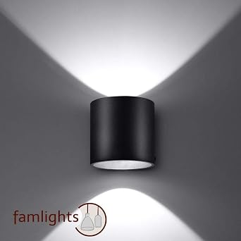 Famlights Wandleuchte Christina Aus Aluminium Schwarz Wandlampe