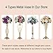 Sziqiqi Metallic Vase Centerpiece Stand 2Pcs for Wedding Table Centerpiece Flower Arrangement Tall Pillar Candle Holder, Gold 19.7in