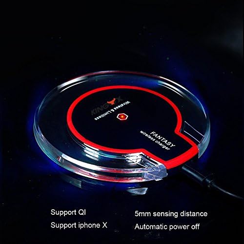 Kingox Qi Wireless Charger for Samsung S7 S6 / S6 Edge, Nexus , Nokia Lumia 920, LG HTC (Black)