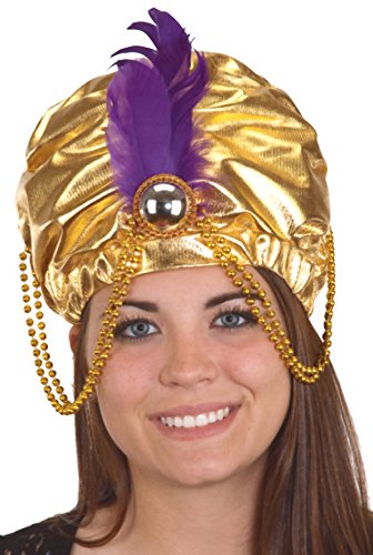 Jacobson Hat Company Women s Metallic Arabian Prince Princess Hat, Gold, Adult