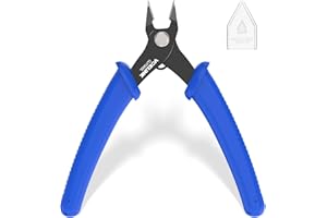 VCELINK Small Wire Cutter Spring-loaded GJ706BL, Precision Flush Cutter Pliers Diagonal Cutters for Electronics, Jewelry Making, Model Craft and 3D Printer, 5-Inch